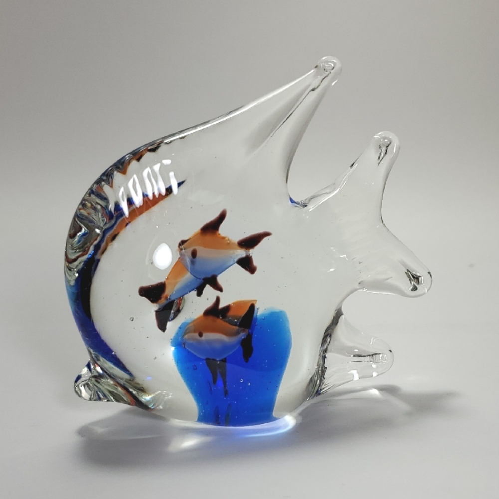 Glass Fish Paperweight